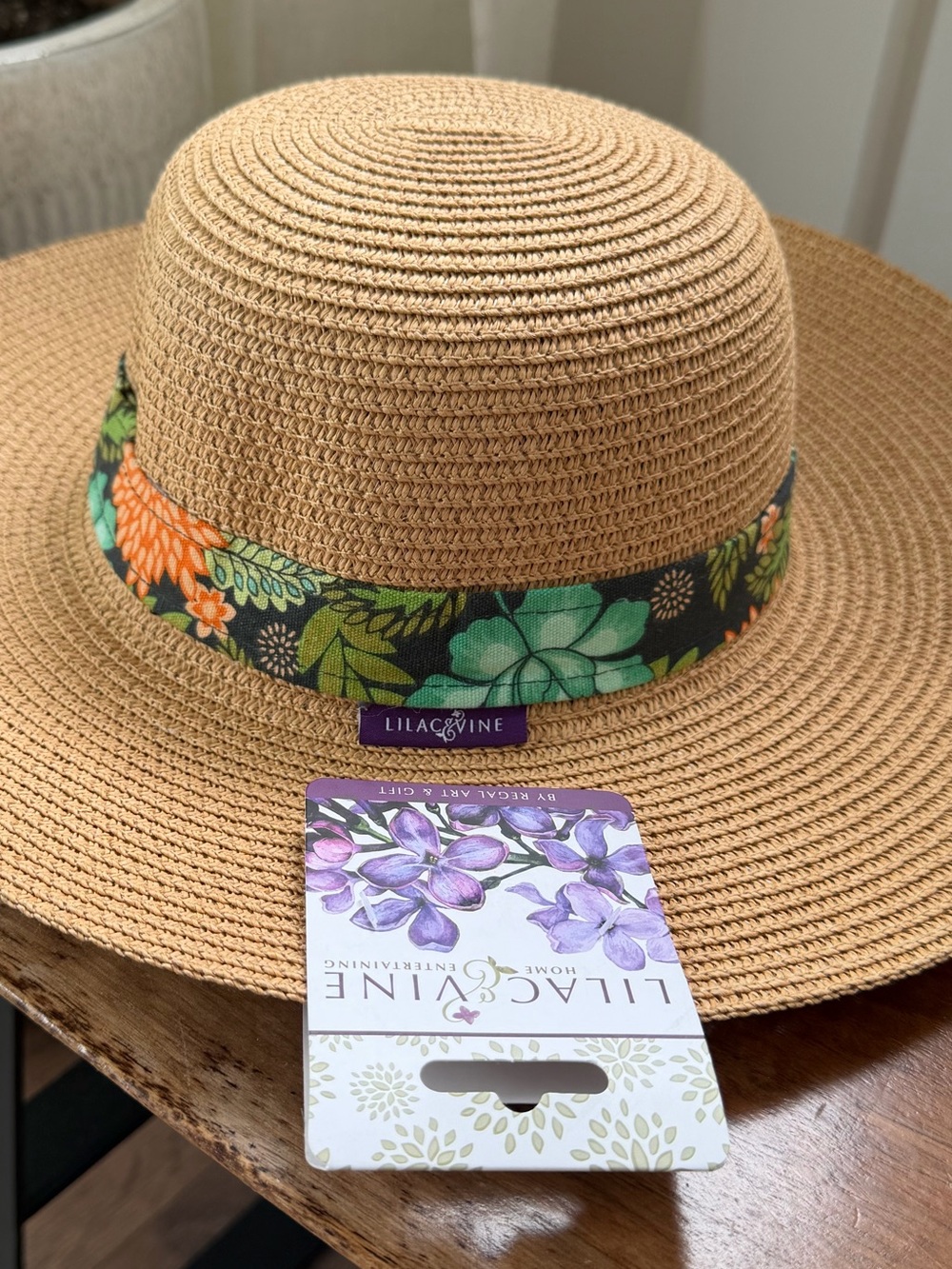 Lilac Vine Straw Sun Hat
